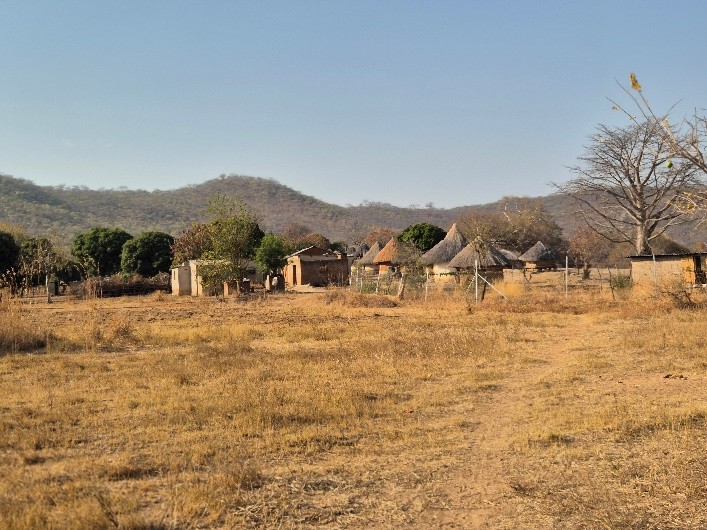 Traditional housng on Chivinge family farm, Zimbabwe, August 2024